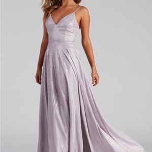 NWT Windsor Formal Woven Glitter A-Line Dress- $85